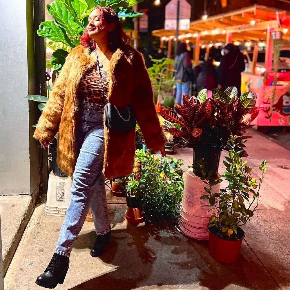 Brown Faux Fur Coat